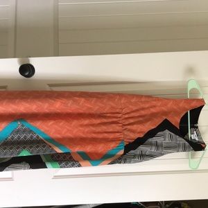 Multi-color maxi sleeveless dress